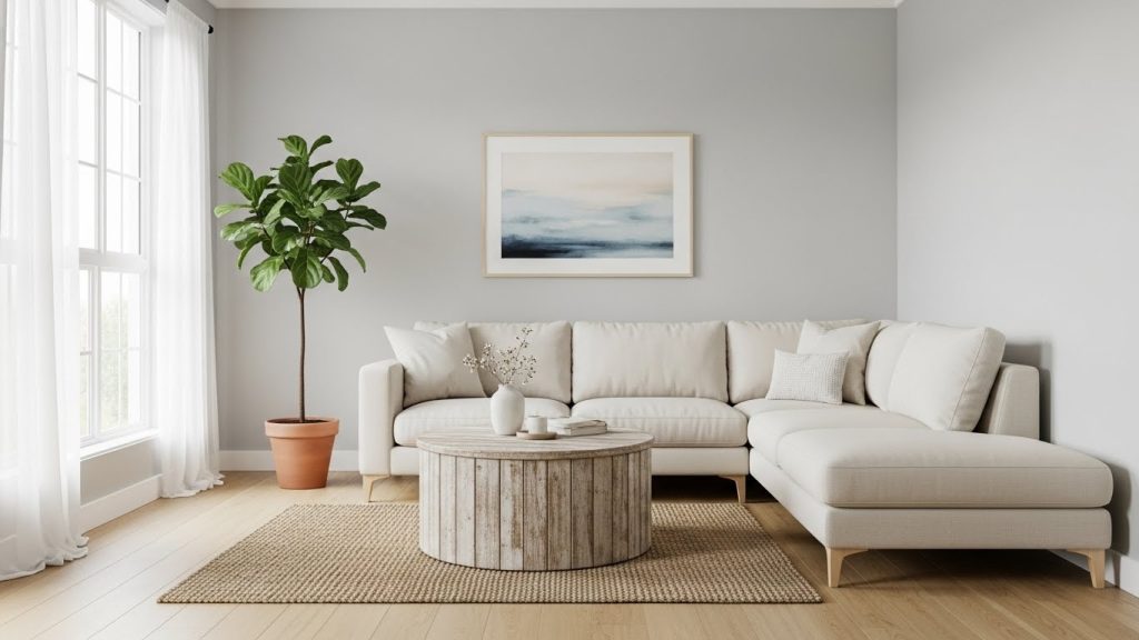 open space layout with minimal furniture.