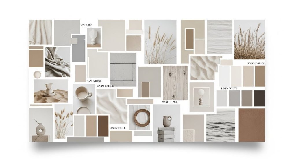 neutral color palette for modern living room.