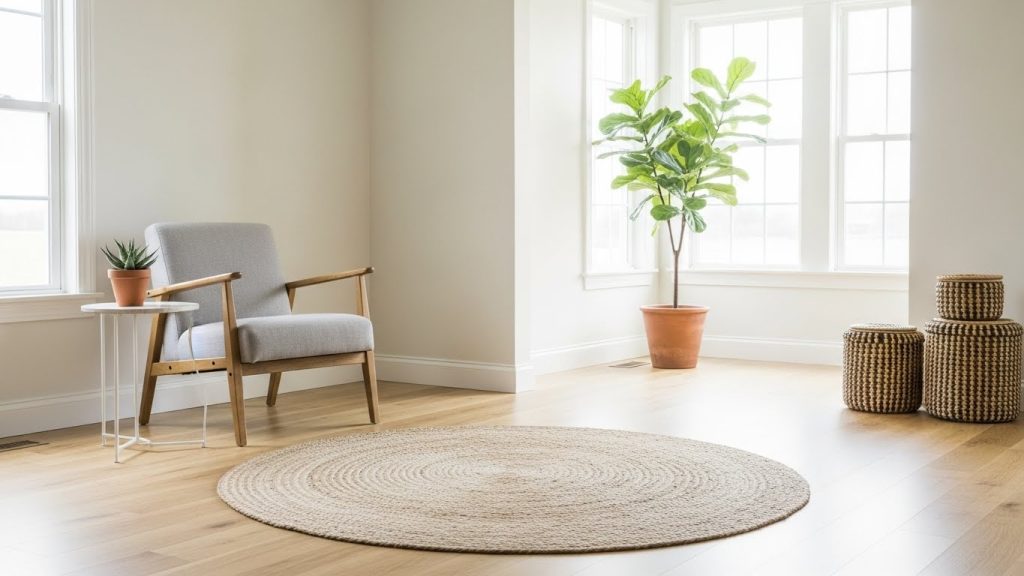 clean living room floor.