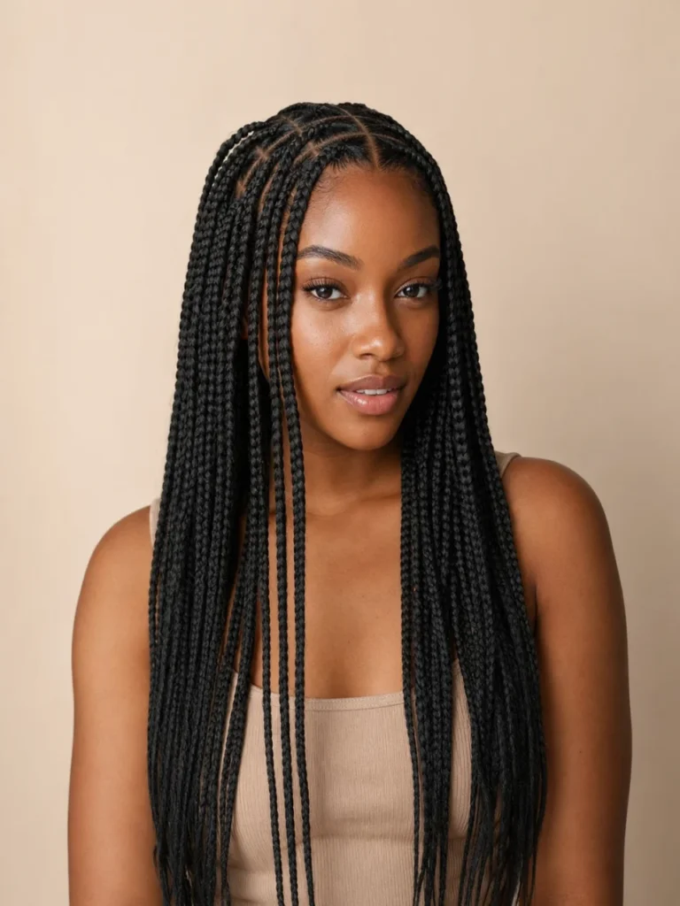 20+ Fall-Ready Knotless Braids in Autumn Colors