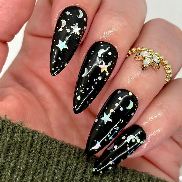 15+ Whimsigoth Nail Designs for the Nostalgic 90s Soul