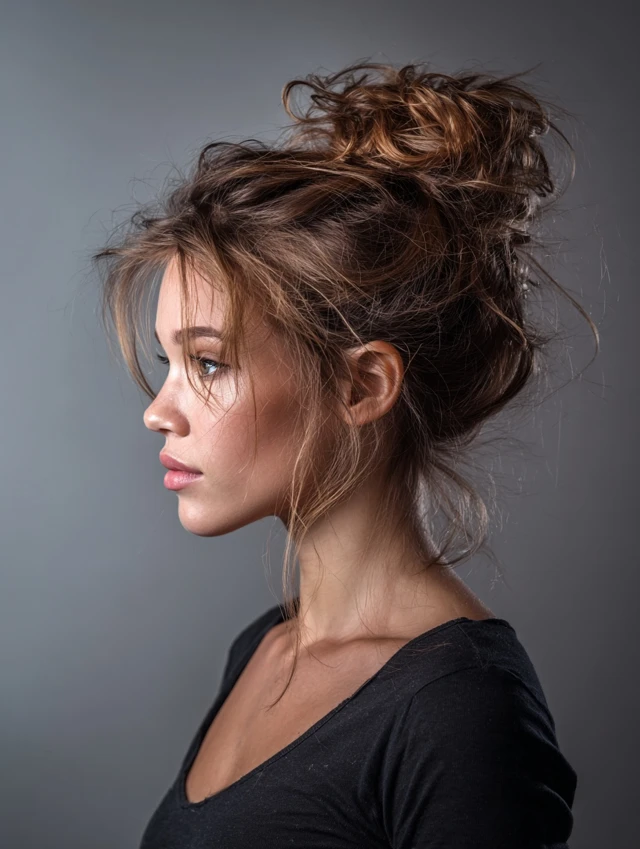 20+ Messy Buns for Thin Hair — The Illusion of Fullness