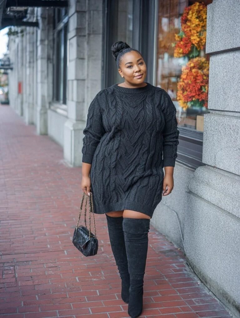 20+ Plus Size Fall Boots Outfits — Wide-Calf Friendly